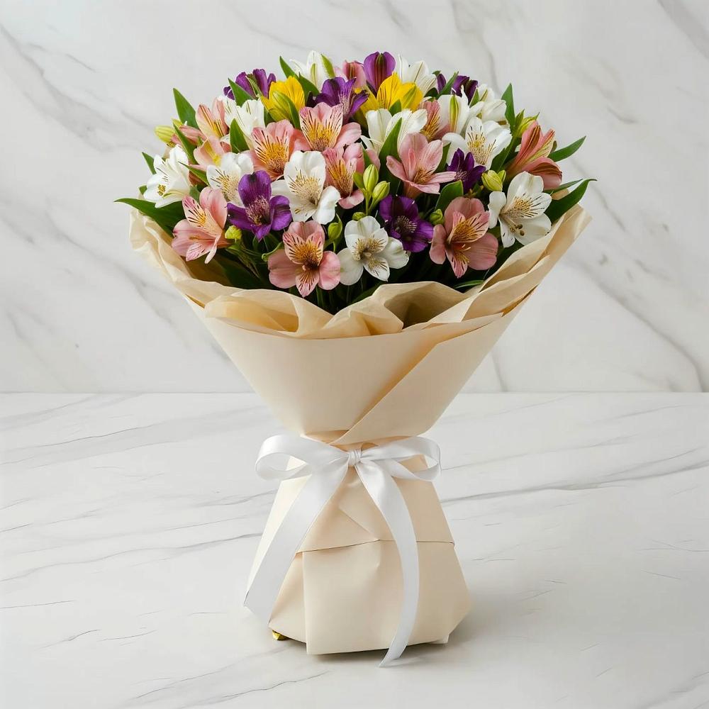 Букет цветов из: Альстромерии в Сазоново