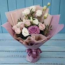Букет цветов из:  Розы и Лизиантусы в Сазоново