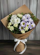 Букет цветов из:  Хризантемы и Розы #REPLACE_PRED# Сазоново