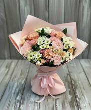 Букет цветов из:  Гвоздики, Розы и Хризантемы в Сазоново