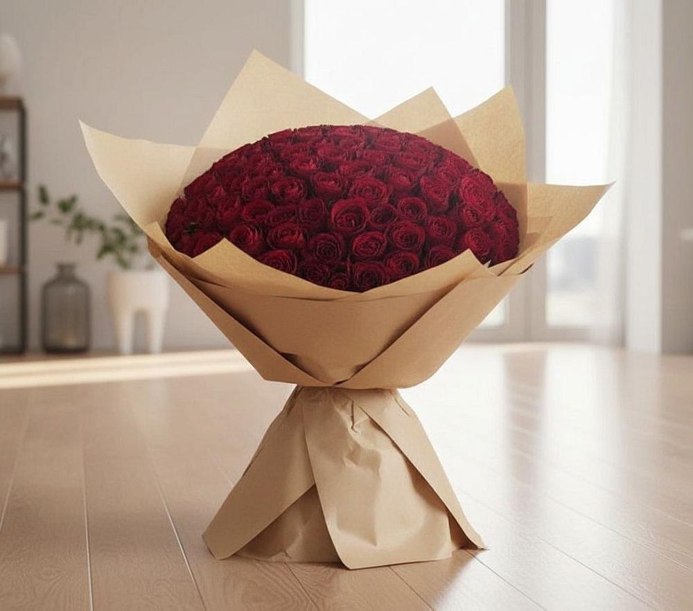 Букет 101 Красная роза в Сазоново