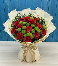 Букет цветов из:  Розы и Хризантемы #REPLACE_PRED# Сазоново